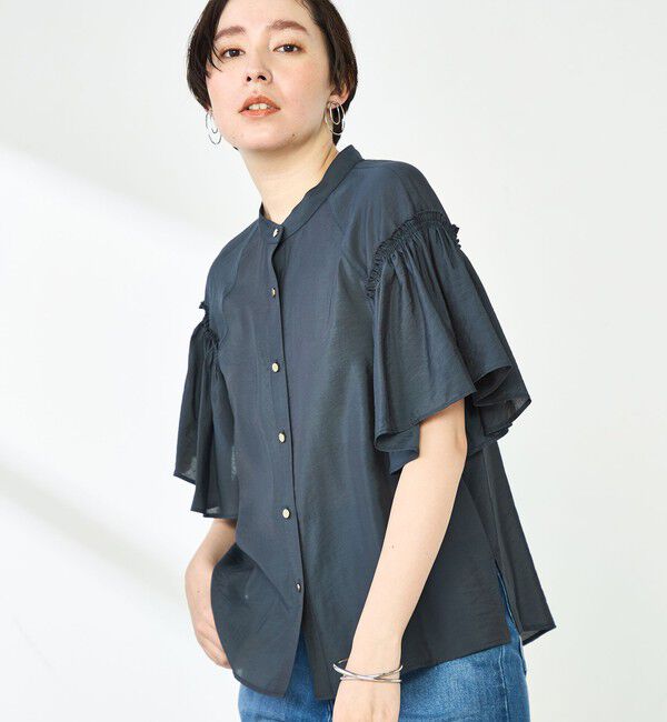NOLLEY'S sophi「シアーフレアスリーブブラウス」|シャツ・ブラウス|