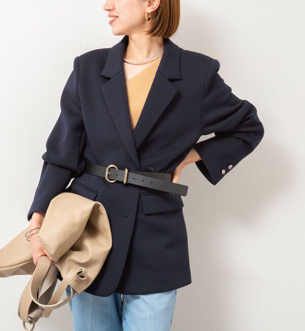 NOLLEY'S「《セットアップ対応》ウォッシャブルエアボールテーラージャケット」|テーラードジャケット|ネイビー