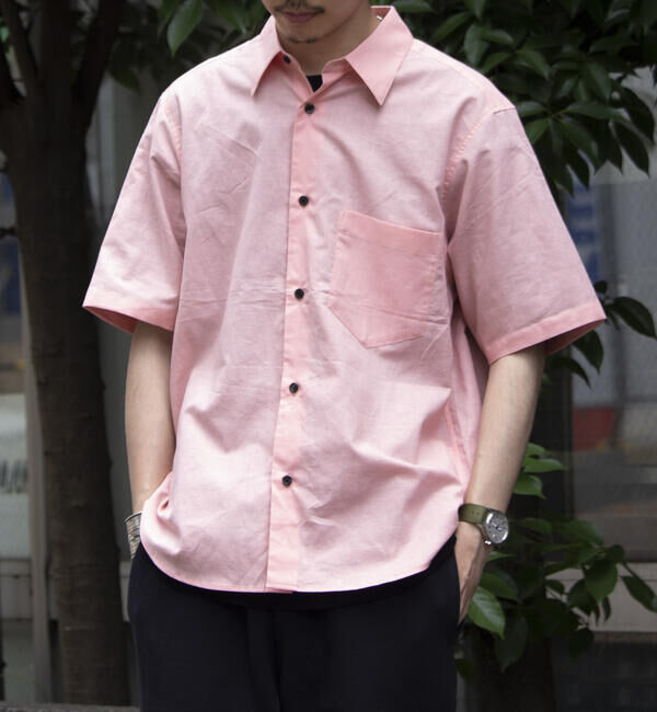 GLOSTER「【GLOSTER/グロスター】コットンリネン 半袖シャツ レギュラーカラー 綿麻」|シャツ・ブラウス|