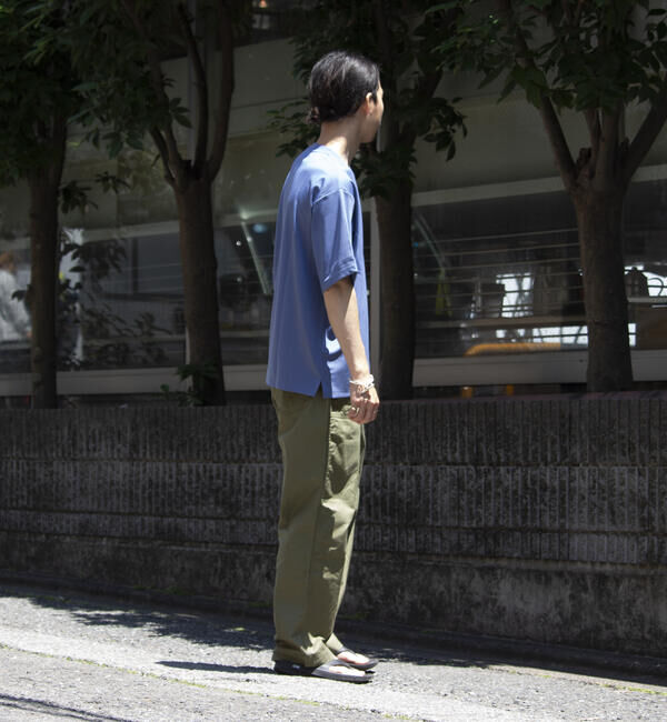 GLOSTER「【GLOSTER/グロスター】ポンチオーバーサイズ クルーネックTシャツ サイドスリット」|Tシャツ・カットソー|