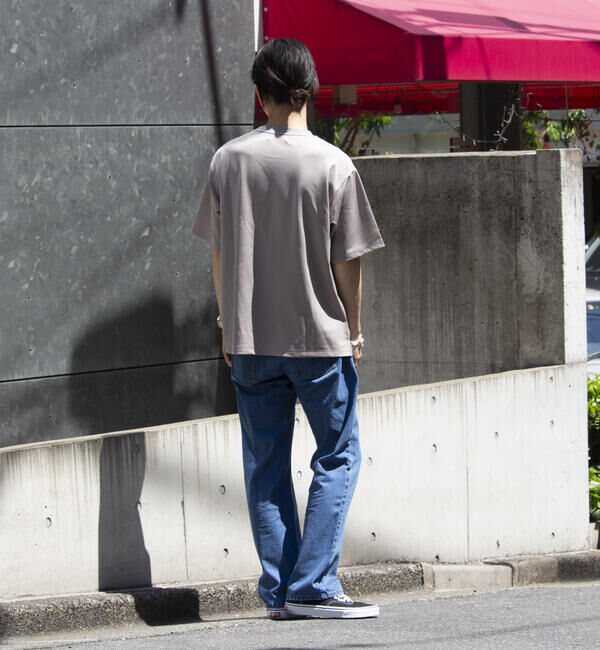 GLOSTER「【GLOSTER/グロスター】ポンチオーバーサイズ クルーネックTシャツ サイドスリット」|Tシャツ・カットソー|