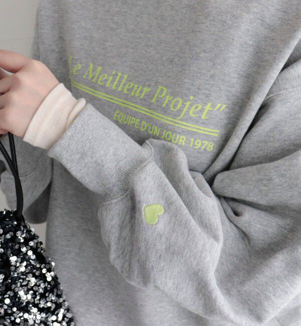 fredy emue「ハート刺繍ボリューム裏毛プルオーバー」|スウェット・ジャージ|