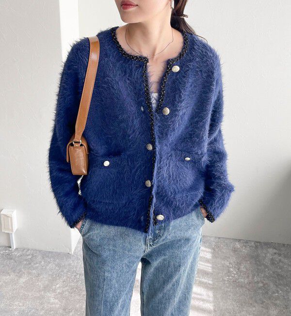 fredy emue「シャギーポケ付きジャケットカーディガン」|カーディガン|