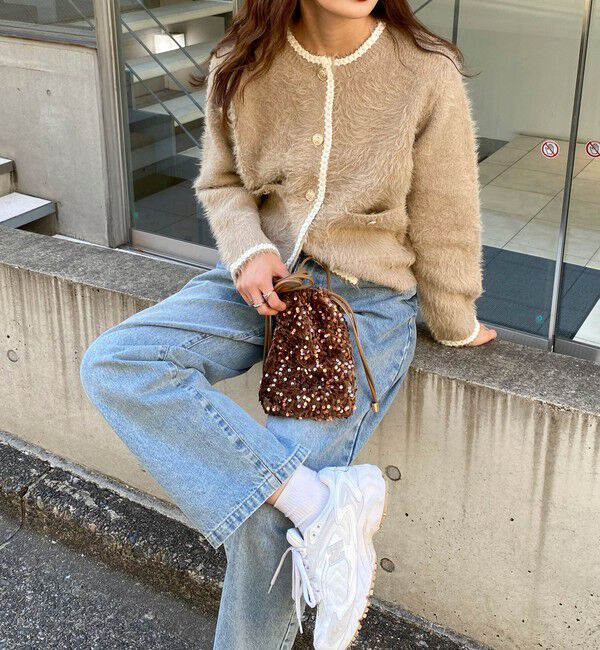 fredy emue「シャギーポケ付きジャケットカーディガン」|カーディガン|