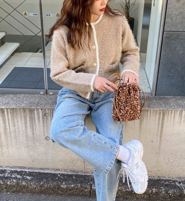 fredy emue「シャギーポケ付きジャケットカーディガン」|カーディガン|