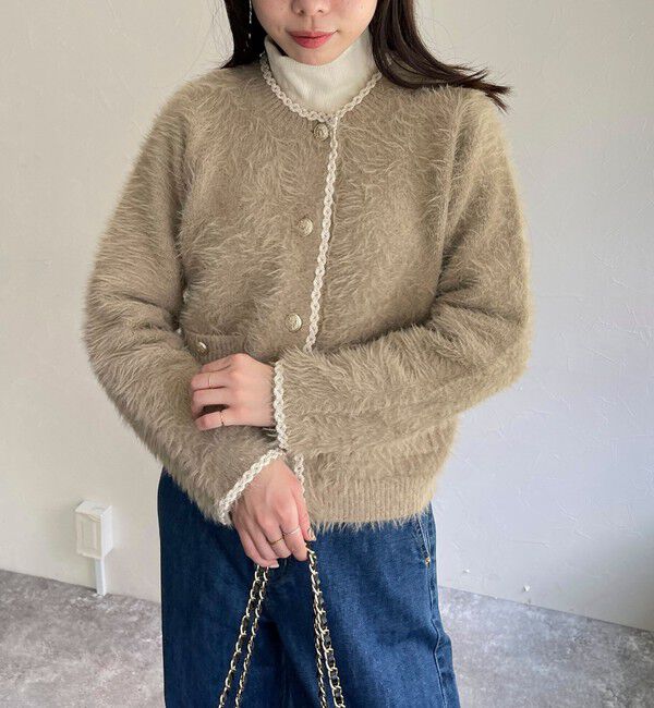 fredy emue「シャギーポケ付きジャケットカーディガン」|カーディガン|