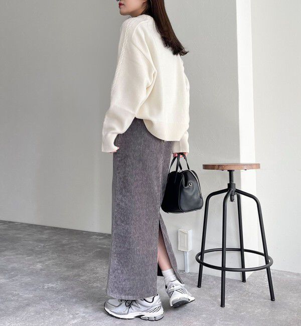 fredy emue「クラッシュベロアナロースカート」|タイト|