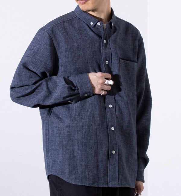 GLOSTER「【GLOSTER/グロスター】リネンライクキャンバス チビ衿ボタンダウンシャツ」|シャツ・ブラウス|