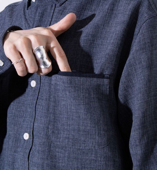 GLOSTER「【GLOSTER/グロスター】リネンライクキャンバス チビ衿ボタンダウンシャツ」|シャツ・ブラウス|