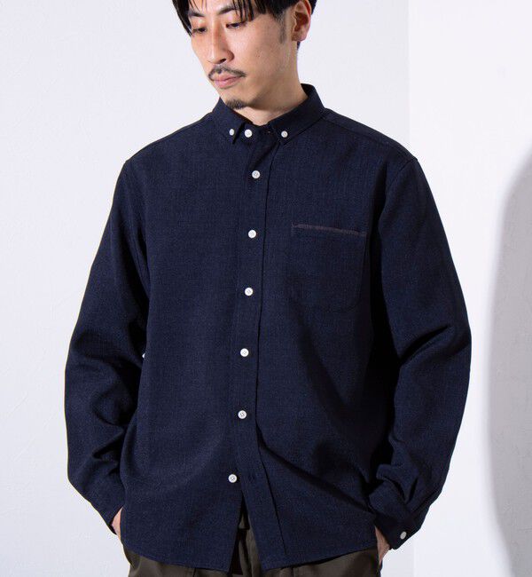 GLOSTER「【GLOSTER/グロスター】リネンライクキャンバス チビ衿ボタンダウンシャツ」|シャツ・ブラウス|