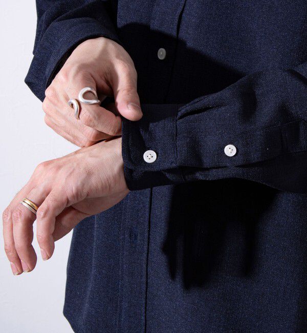 GLOSTER「【GLOSTER/グロスター】リネンライクキャンバス チビ衿ボタンダウンシャツ」|シャツ・ブラウス|