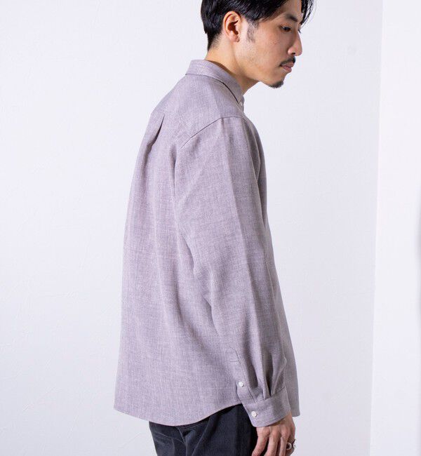 GLOSTER「【GLOSTER/グロスター】リネンライクキャンバス チビ衿ボタンダウンシャツ」|シャツ・ブラウス|