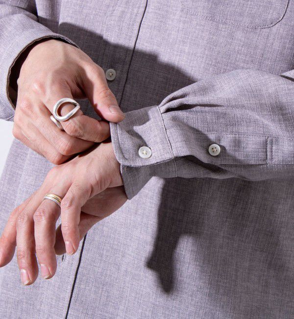 GLOSTER「【GLOSTER/グロスター】リネンライクキャンバス チビ衿ボタンダウンシャツ」|シャツ・ブラウス|