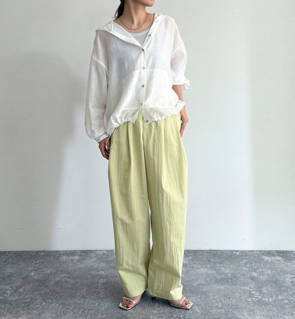 fredy emue「ナイロンギャザータックパンツ」|チノ|