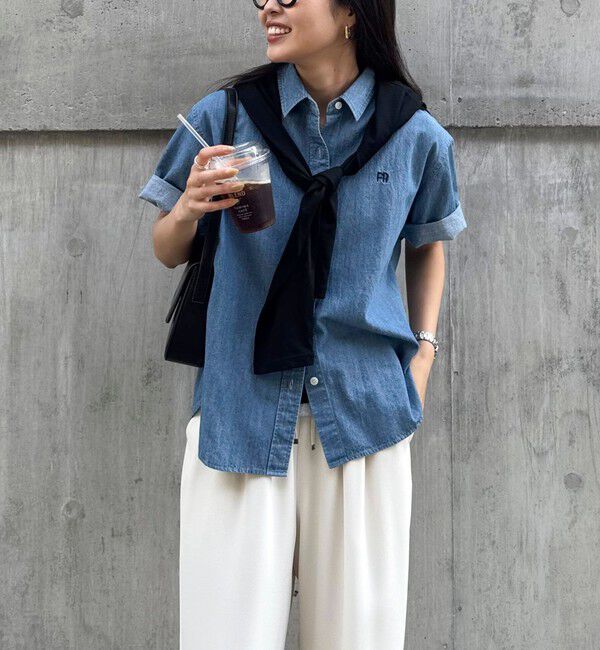 fredy emue「FR刺繍半袖シャツ」|シャツ・ブラウス|