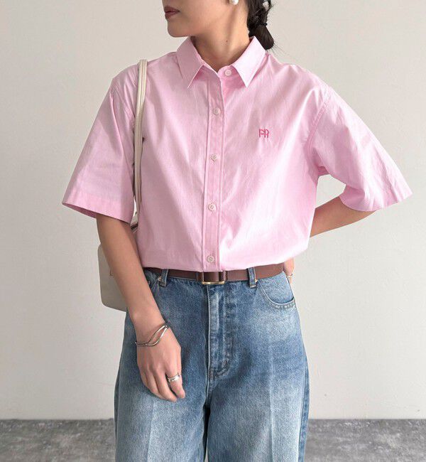 fredy emue「FR刺繍半袖シャツ」|シャツ・ブラウス|ピンク