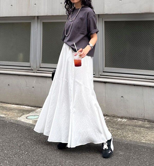 fredy emue「ニュアンスギャザーフレアースカート」|フレア|