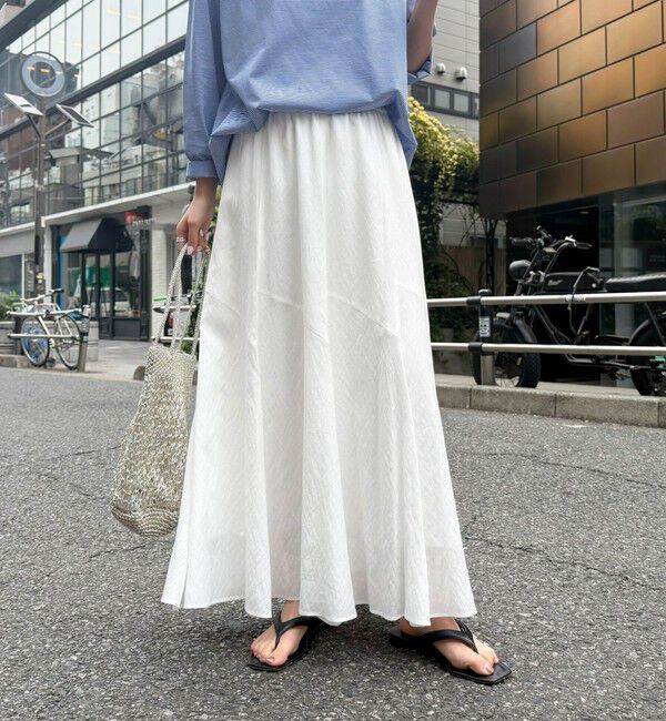 fredy emue「ニュアンスギャザーフレアースカート」|フレア|