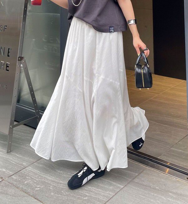 fredy emue「ニュアンスギャザーフレアースカート」|フレア|