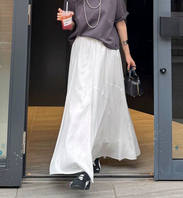 fredy emue「ニュアンスギャザーフレアースカート」|フレア|