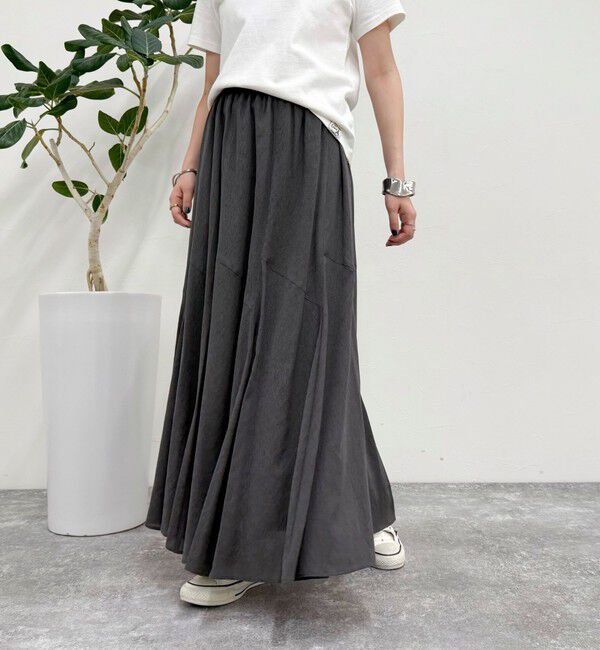 fredy emue「ニュアンスギャザーフレアースカート」|フレア|