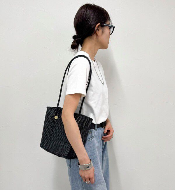 fredy emue「【Letra/レトラ】メルカドボックスロングハンドルバッグ」|かごバッグ|ブラック