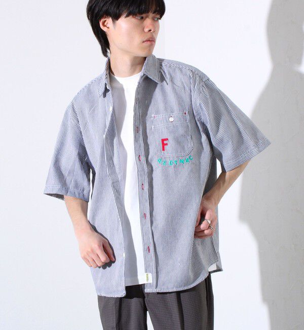FREDY MAC「【FREDYMAC/フレディマック】ヒッコリーシャツ ショートスリーブ ストライプシャツ」|シャツ・ブラウス|