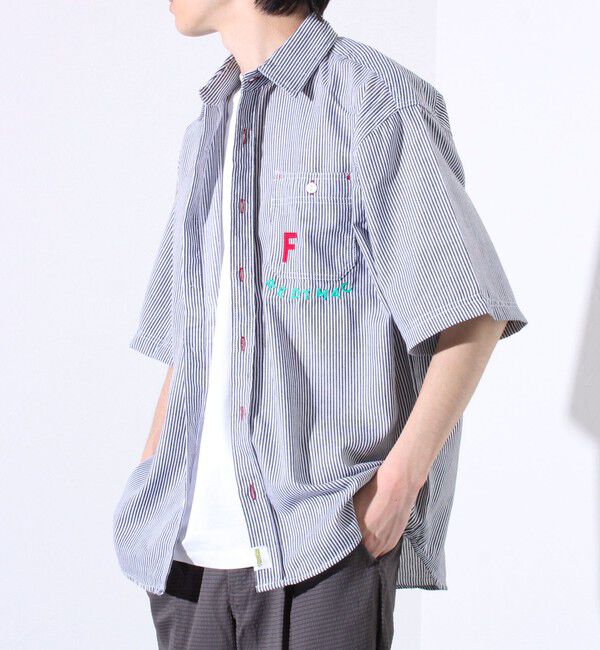 FREDY MAC「【FREDYMAC/フレディマック】ヒッコリーシャツ ショートスリーブ ストライプシャツ」|シャツ・ブラウス|