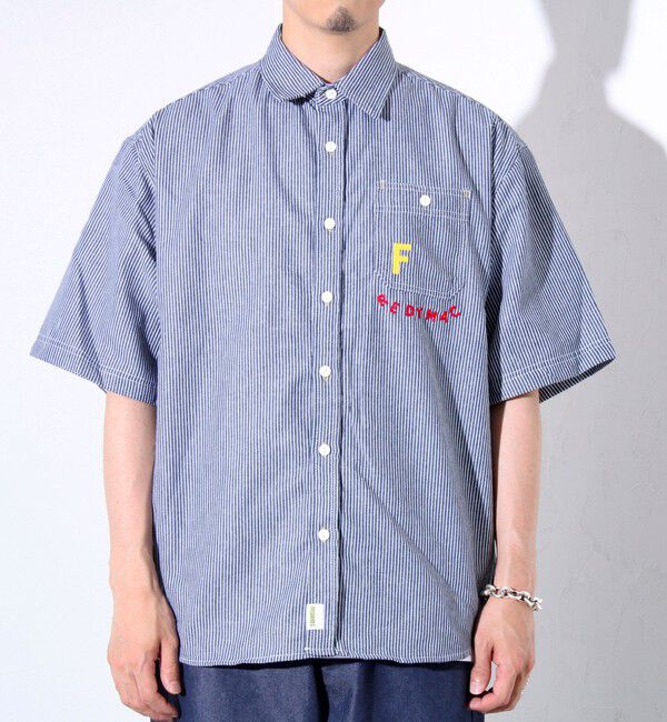 FREDY MAC「【FREDYMAC/フレディマック】ヒッコリーシャツ ショートスリーブ ストライプシャツ」|シャツ・ブラウス|