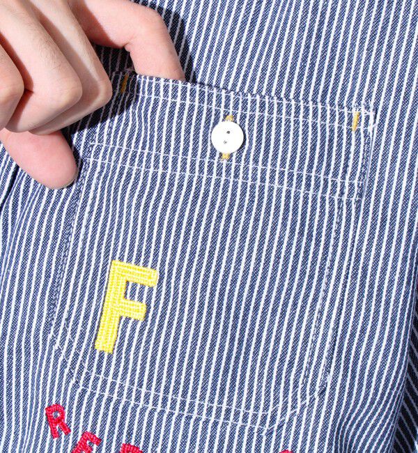 FREDY MAC「【FREDYMAC/フレディマック】ヒッコリーシャツ ショートスリーブ ストライプシャツ」|シャツ・ブラウス|
