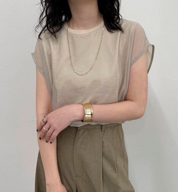 fredy emue「シアーオーガンジーレイヤードノースリーブブラウス」|シャツ・ブラウス|