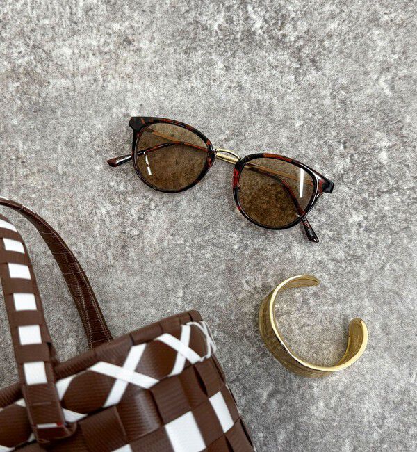 fredy emue「メタルテンプルボストンサングラス」|サングラス|ブラウン系その他