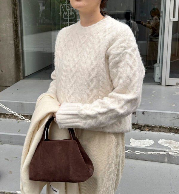 fredy emue「ふわふわ柄編みニットプルオーバー」|ニット・セーター|