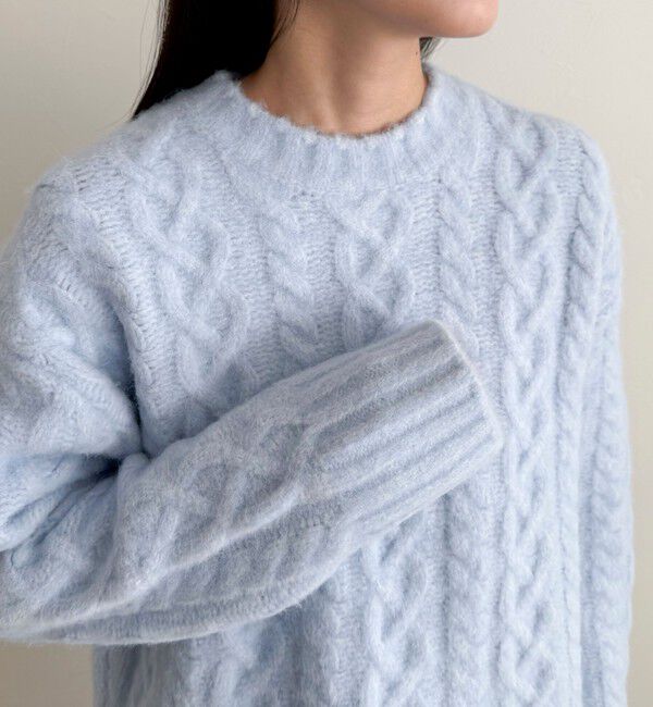 fredy emue「ふわふわ柄編みニットプルオーバー」|ニット・セーター|