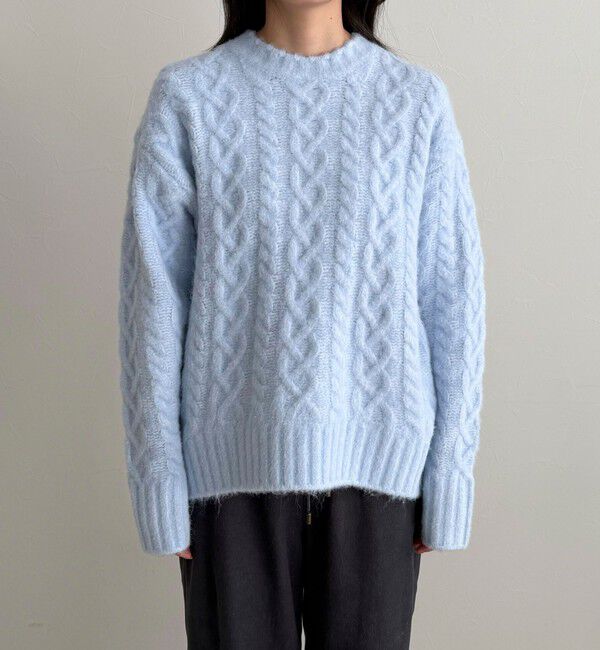 fredy emue「ふわふわ柄編みニットプルオーバー」|ニット・セーター|