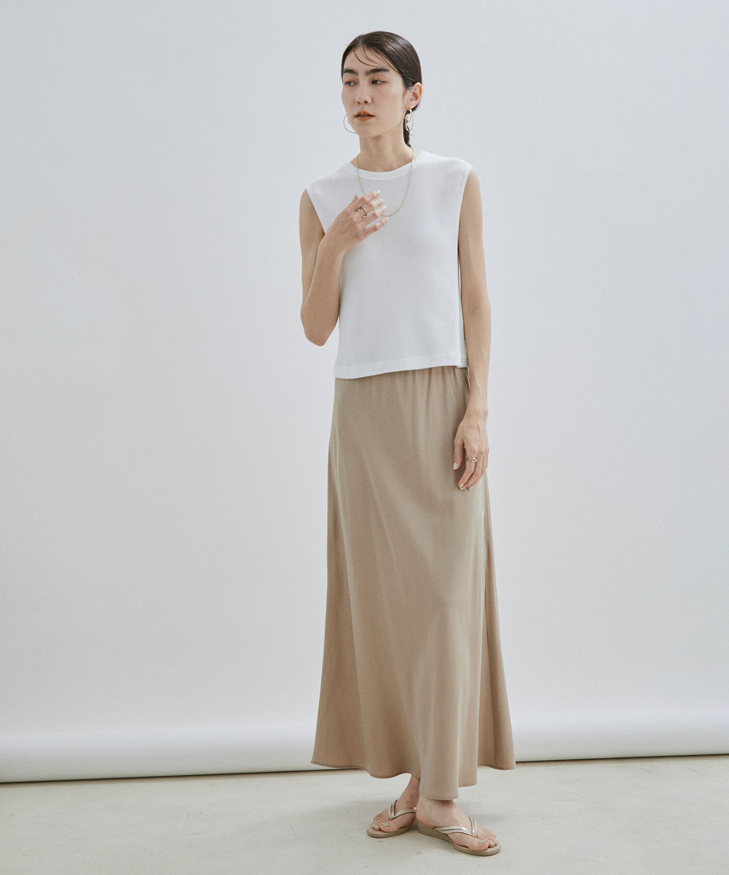 SALON adam et rope'「【Smile Cotton】ノースリーブプルオーバー/タンクトップ」|Tシャツ・カットソー|