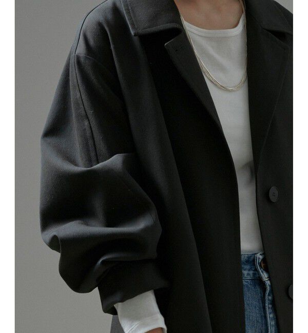 SALON adam et rope'「VISTO WOOL GABA スタンドカラーコート」|ステンカラーコート|