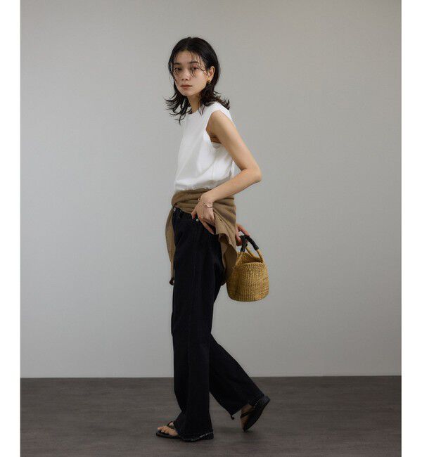 SALON adam et rope'「プリマベールショルダータックノースリーブプルオーバー［UVケア・洗える］」|Tシャツ・カットソー|