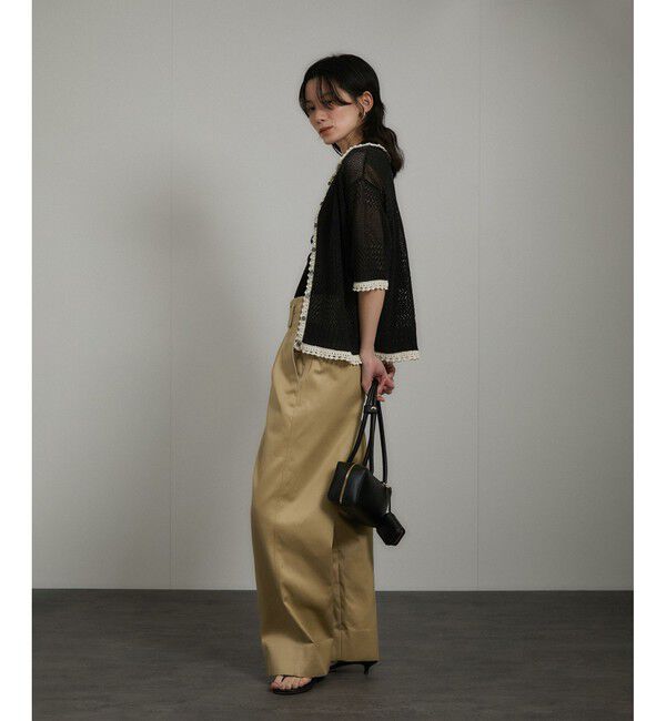 SALON adam et rope'「クロシェハーフスリーブカーディガン」|カーディガン|