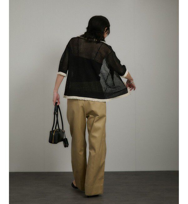 SALON adam et rope'「クロシェハーフスリーブカーディガン」|カーディガン|