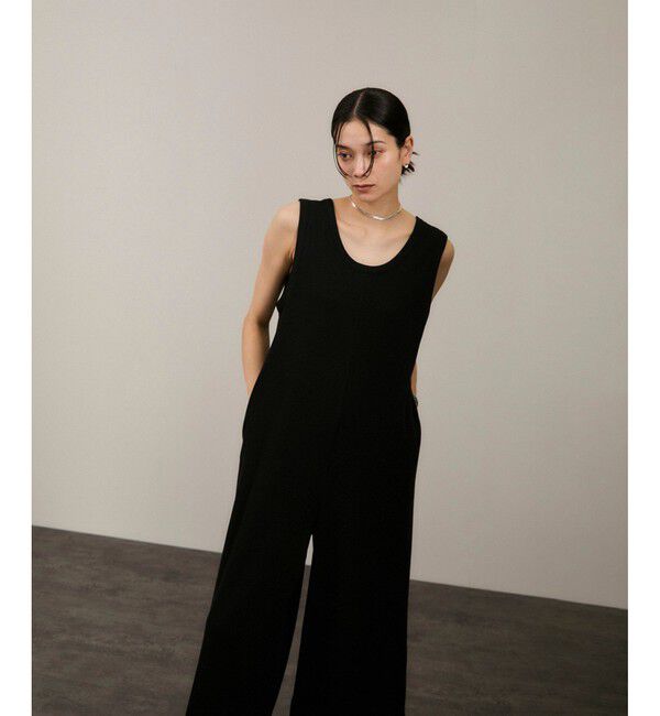 SALON adam et rope'「【WEB限定】ストレッチベアテレコオールインワン」|オールインワン|