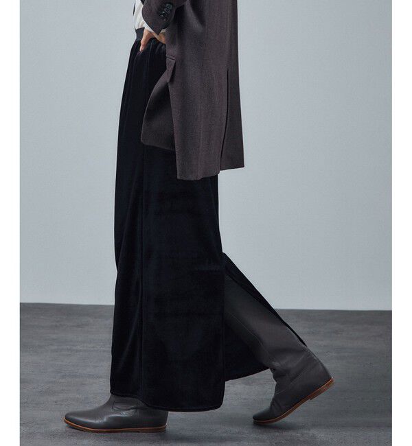 SALON adam et rope'「トリアセベロアナロースカート / セットアップ対応」|スカート|ブラック(01)