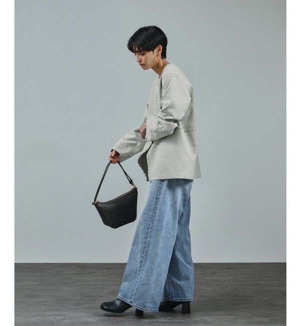 SALON adam et rope'「ウルトラスウェードノーカラータッセルジャケット」|ノーカラージャケット|