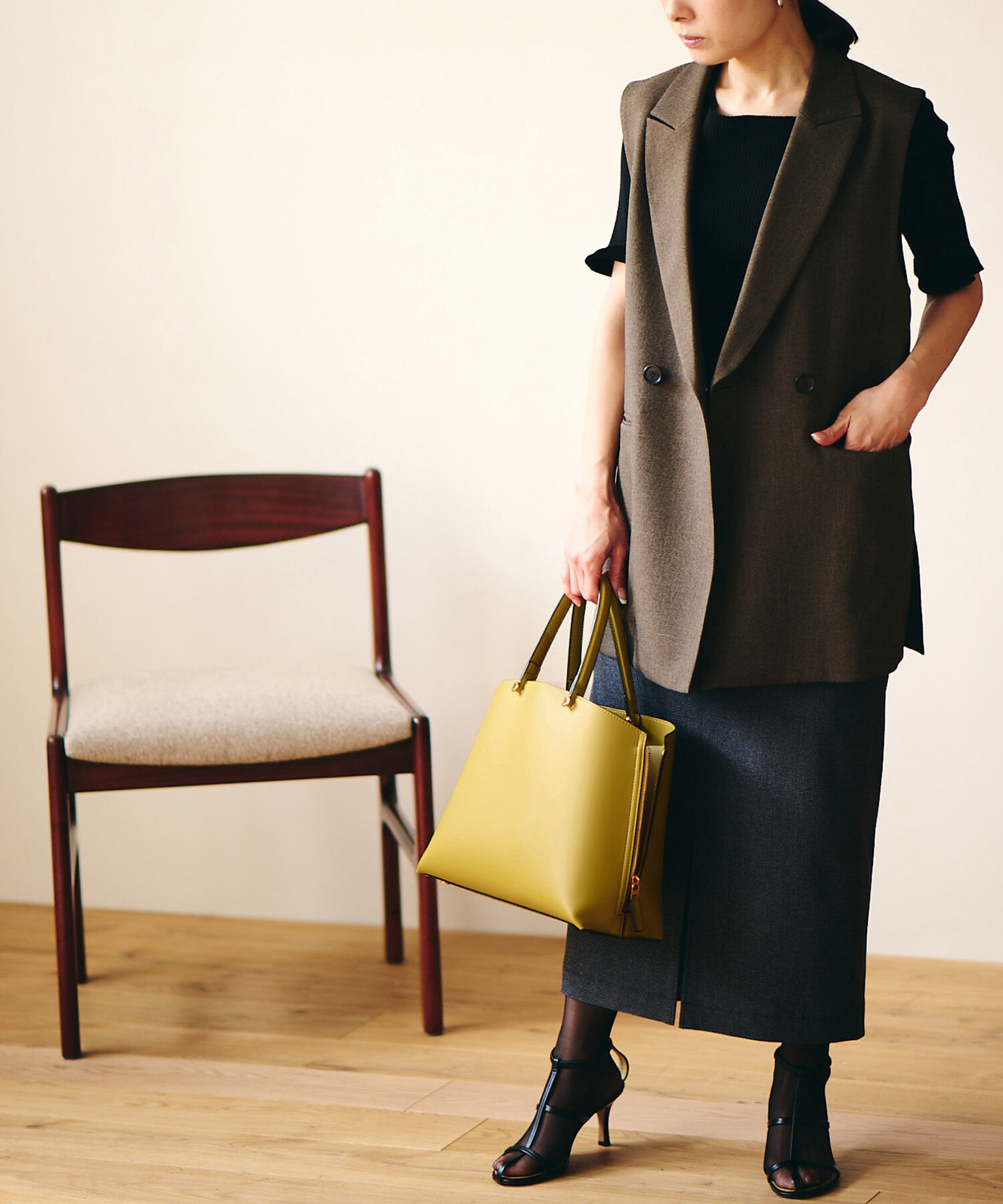 E'POR「【E'POR】Y BAG Medium（サイドジップトートバッグ）/一部WEB限定」|ハンドバッグ|