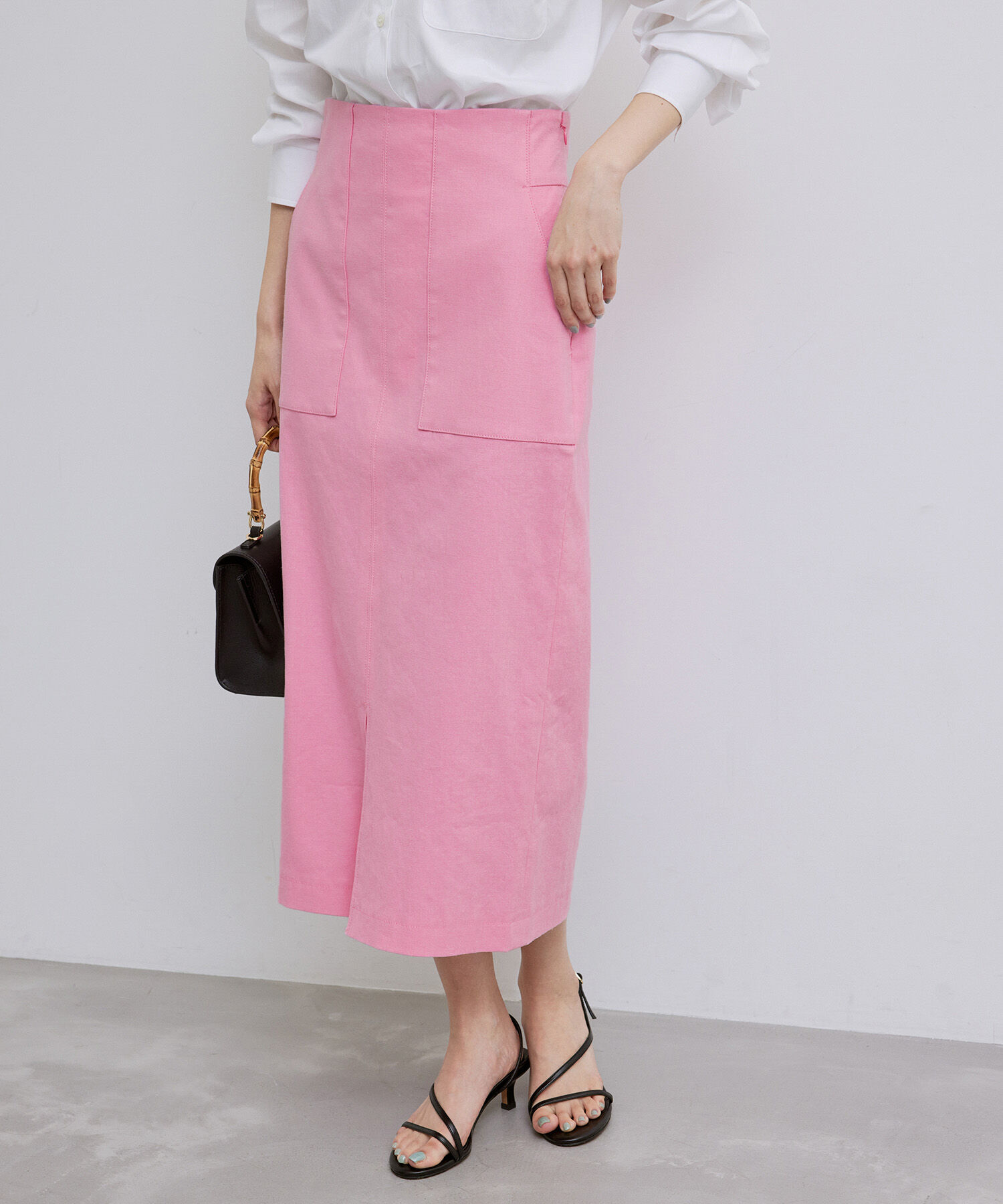 ROPE「定番ポケット付きタイトスカート」|スカート|ピンク(63)