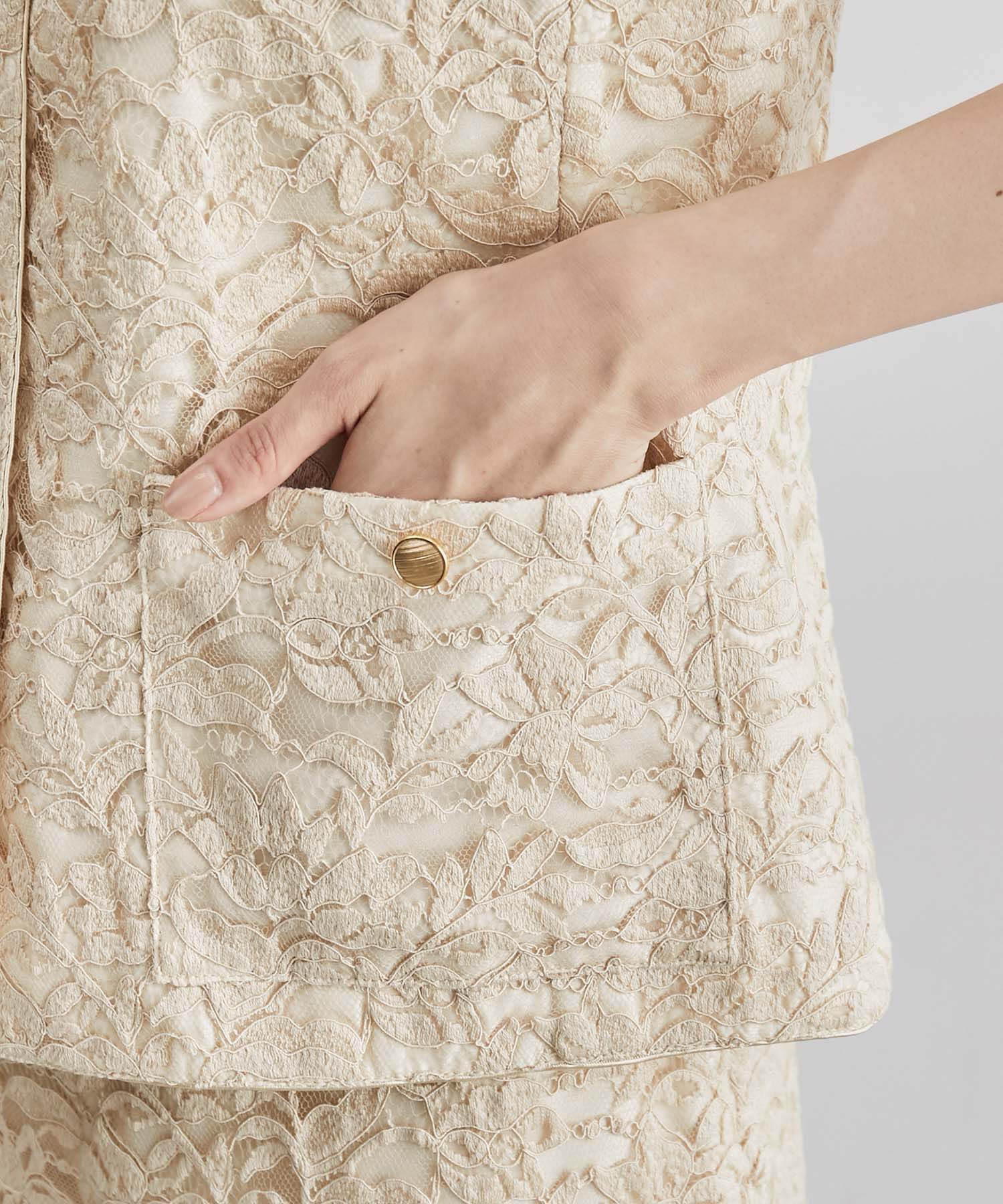 ROPE「リバーレースベスト/セットアップ対応」|ベスト・ジレ|