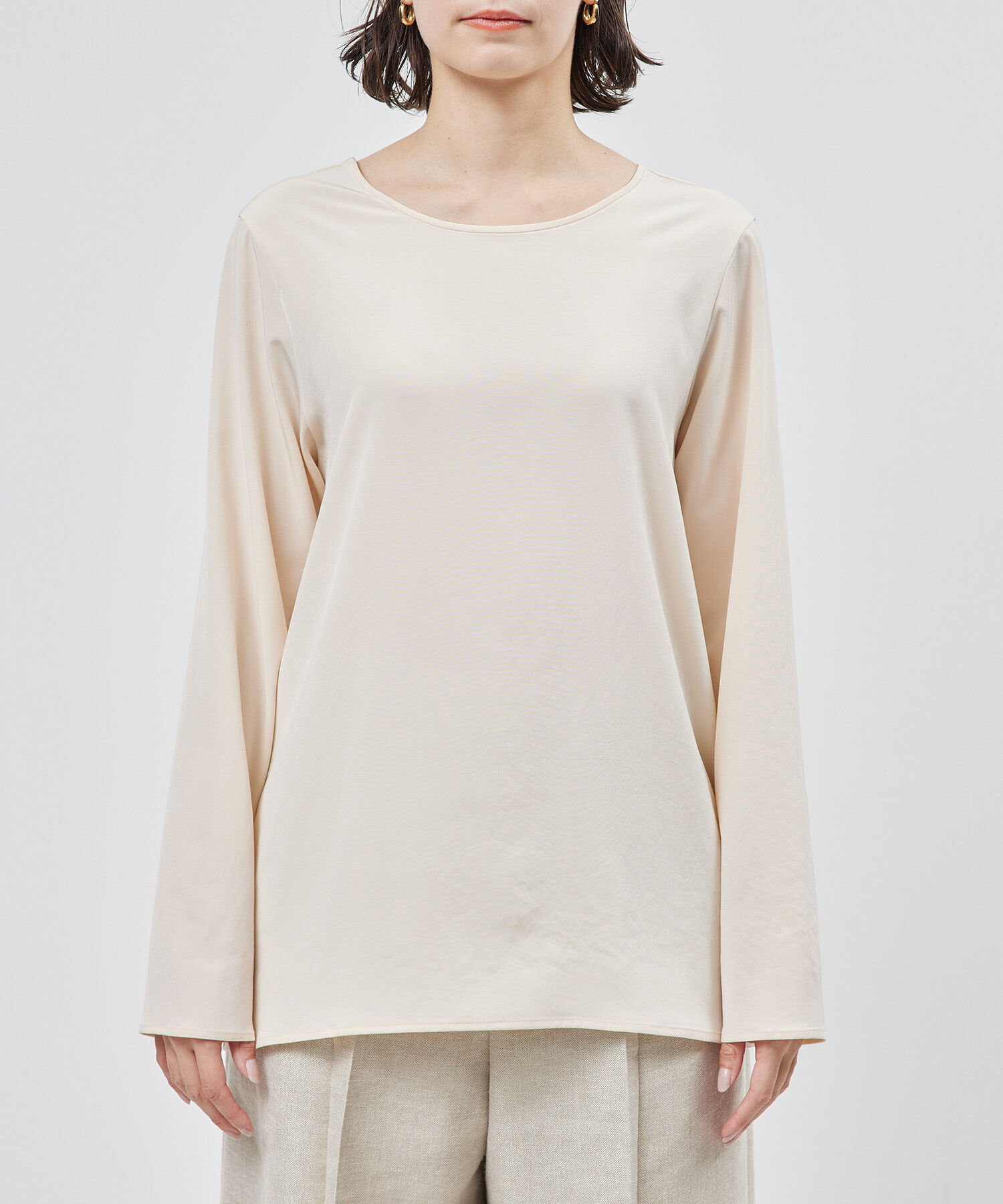 ROPE「シルクライクサテン長袖Tシャツ」|Tシャツ・カットソー|