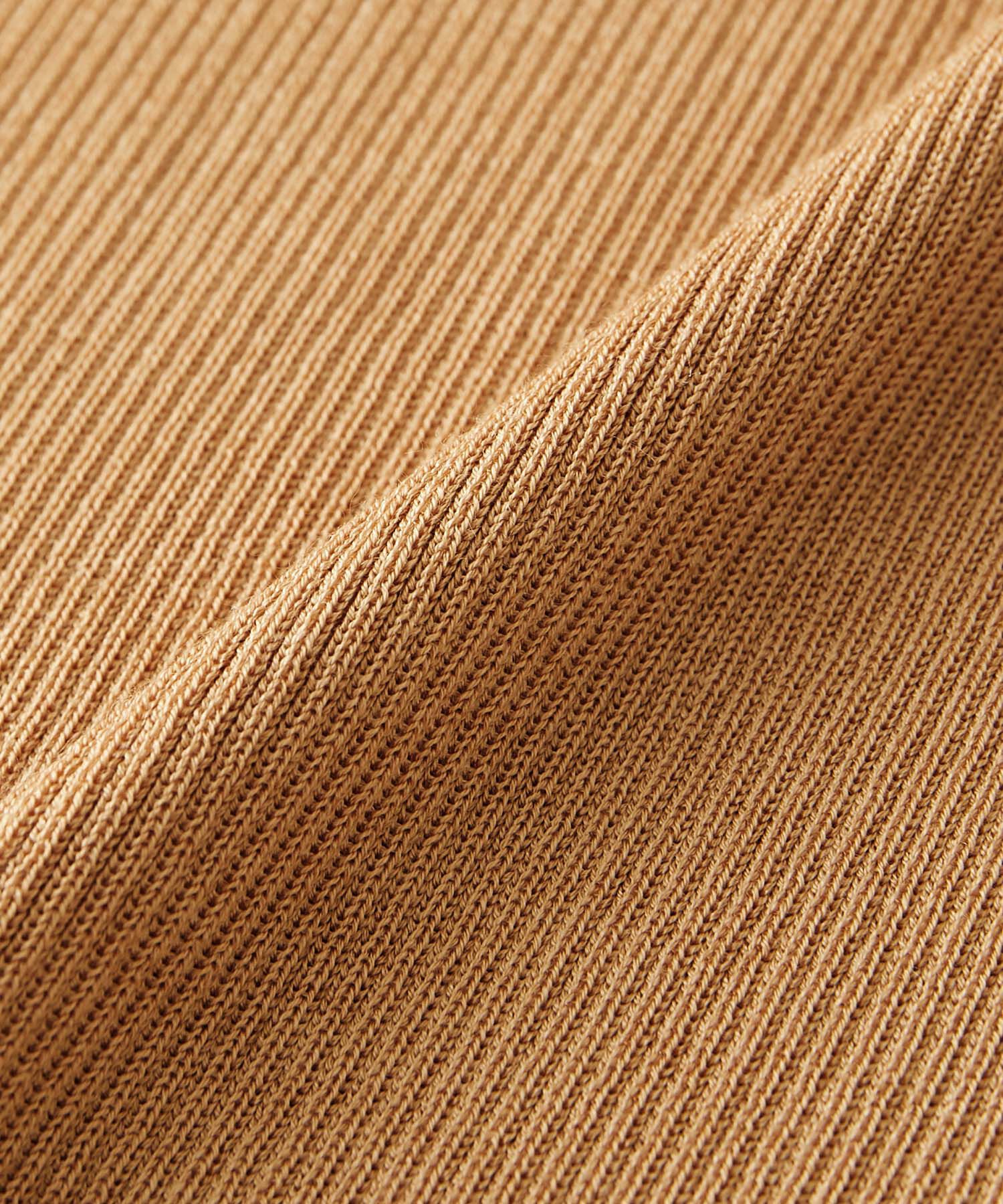 ROPE「【洗える】シルク100％ 5分袖リブトップス/スキンニット」|Tシャツ・カットソー|