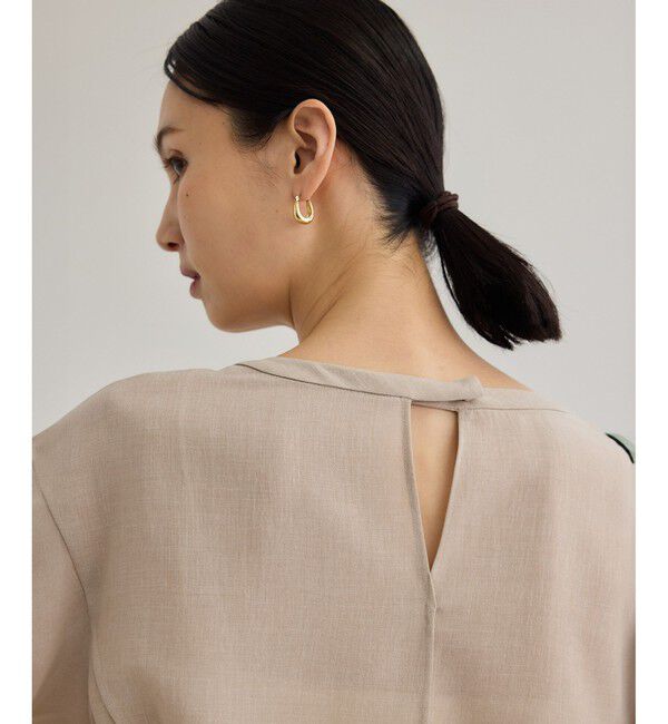 ROPE「【WEB・一部店舗限定】リネンライクアウトシームプルオーバーブラウス/洗える」|シャツ・ブラウス|