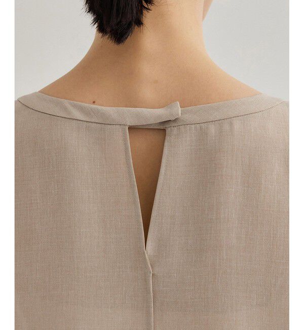 ROPE「【WEB・一部店舗限定】リネンライクアウトシームプルオーバーブラウス/洗える」|シャツ・ブラウス|